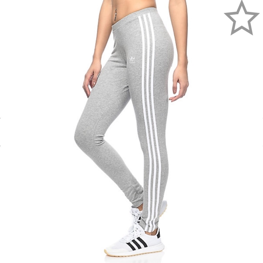 Adidas Original 3 striped gray leggings